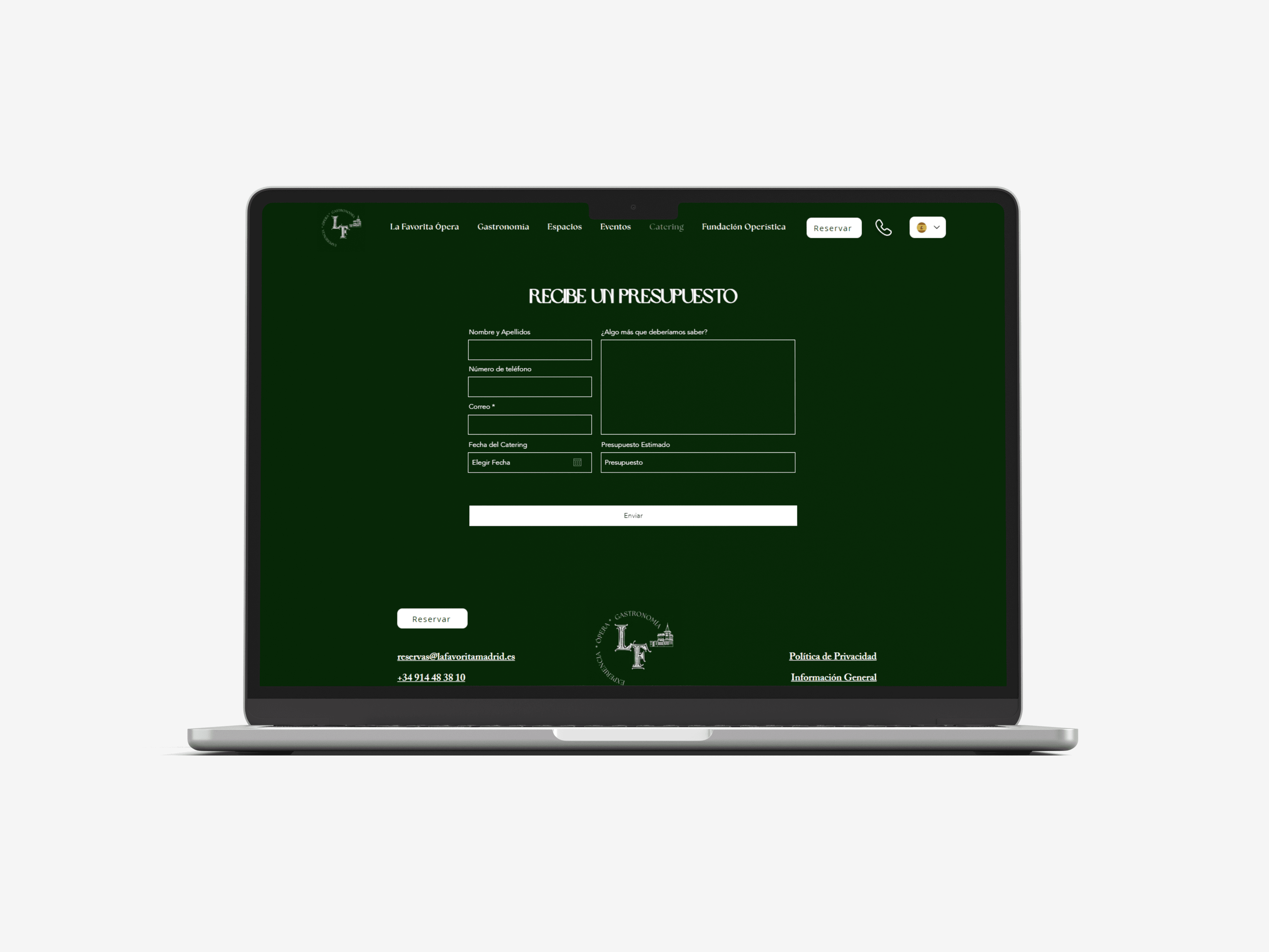 mockup La solución: una plataforma interna personalizada