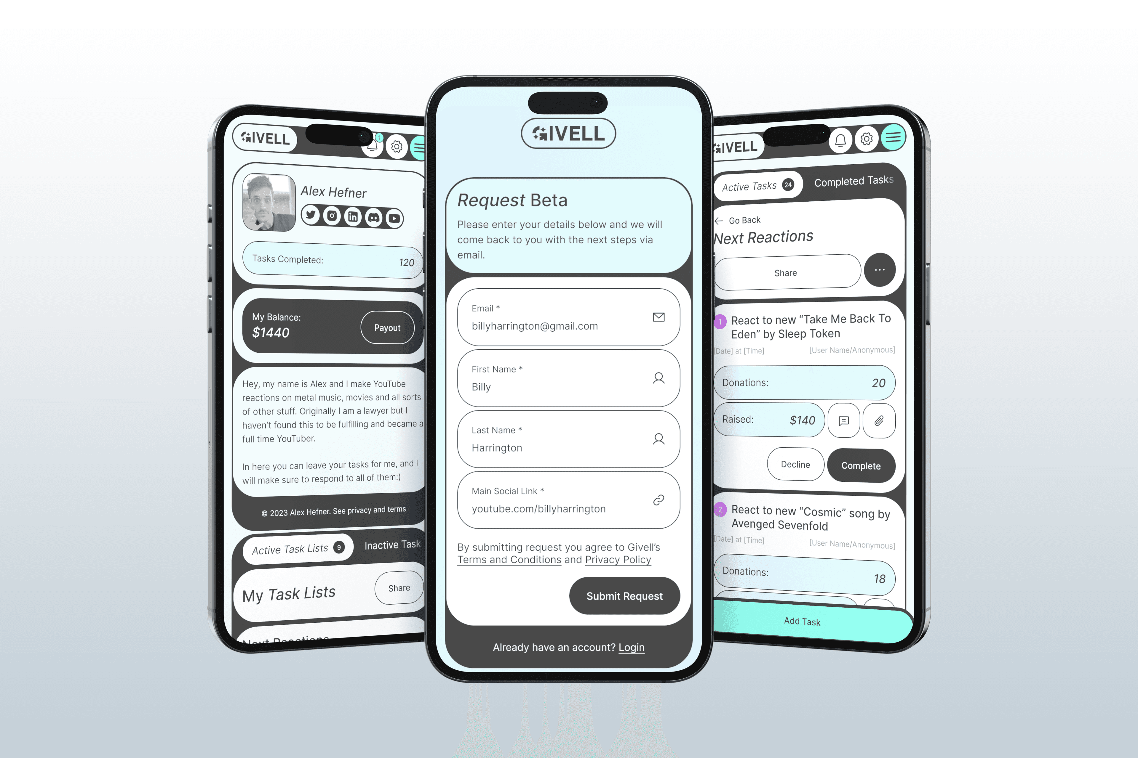 mockup Vista de perfil dinámica: El centro de mando de contenido