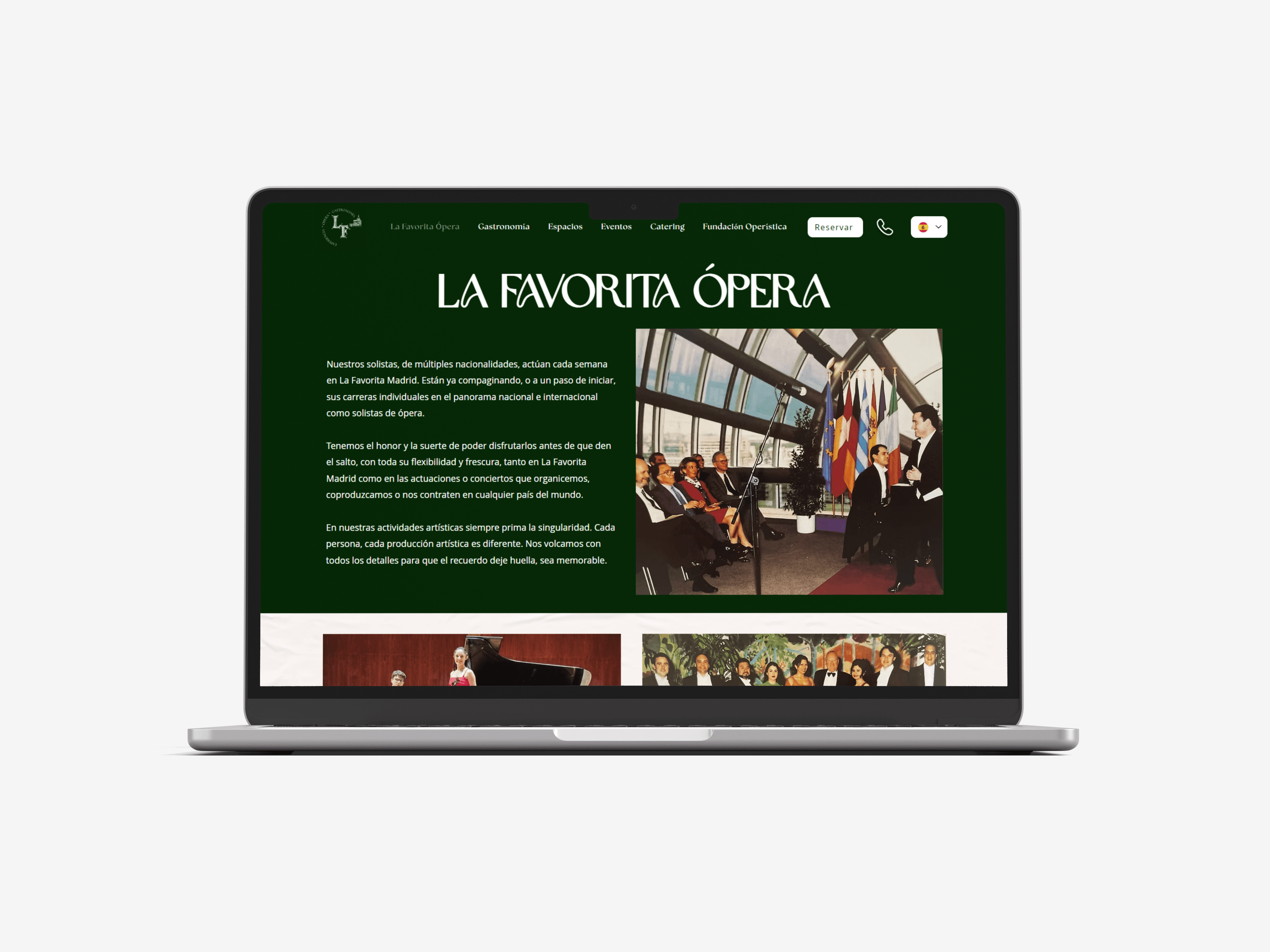 mockup El sitio web