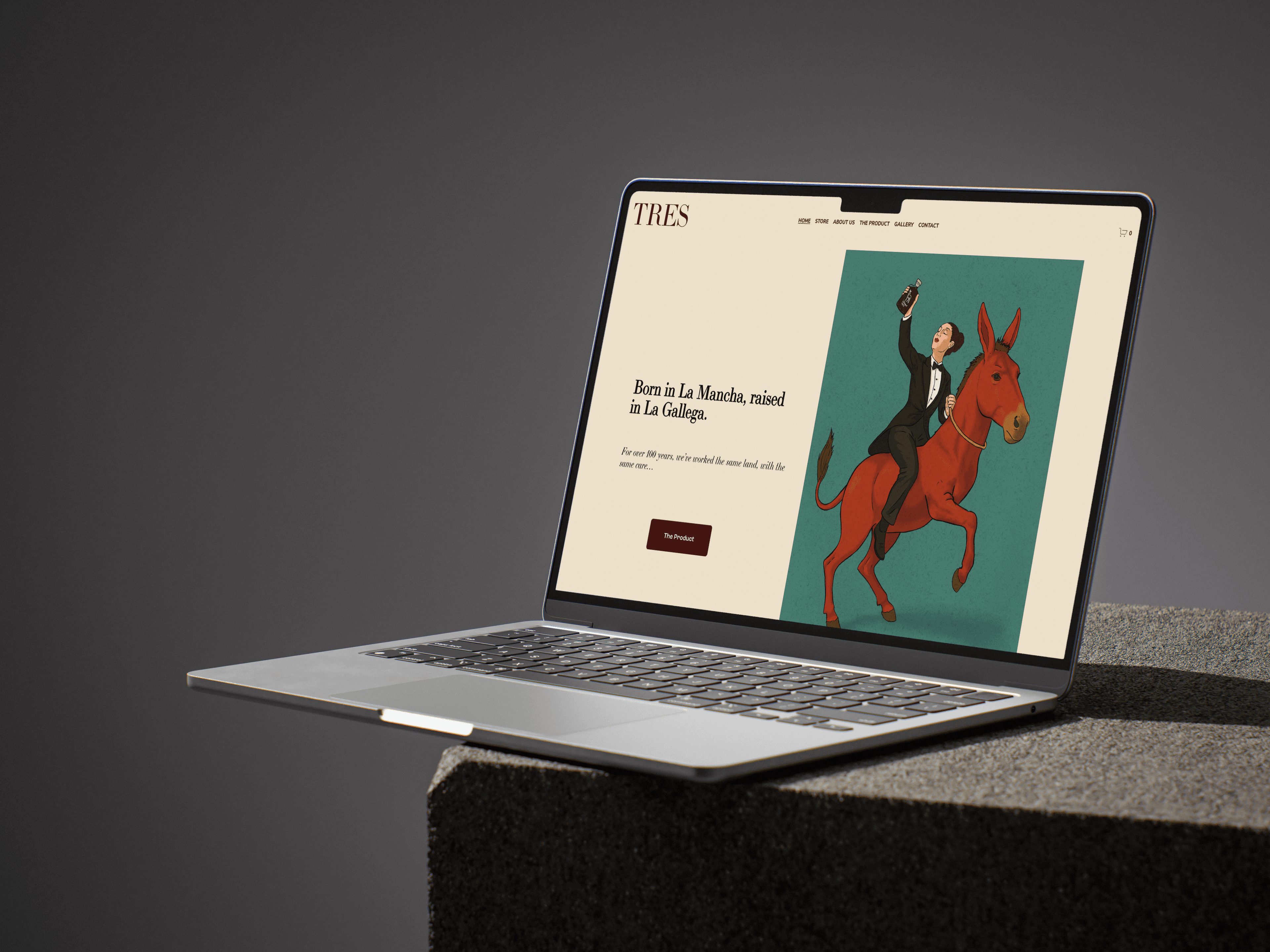 mockup TRES: Renovación del sitio web de marca